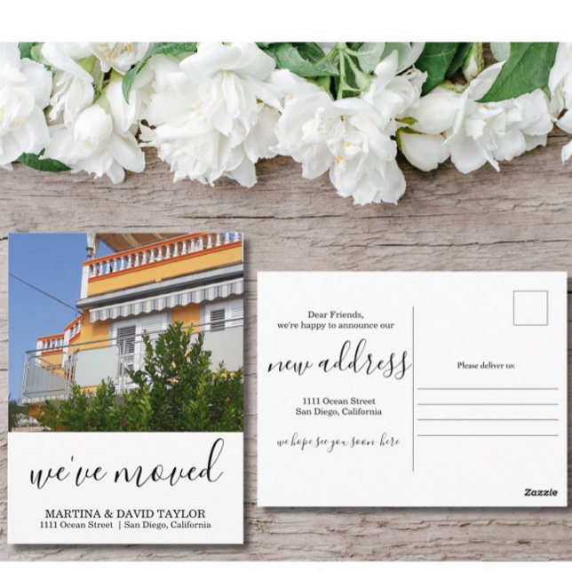 Postal Nuevo anuncio de foto de nueva dirección residenci (Subido por el creador)