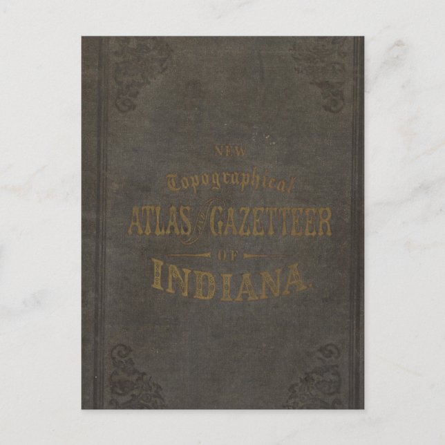 Postal Nuevo atlas topográficos y nomenclátor de Indiana (Anverso)