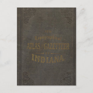Postal Nuevo atlas topográficos y nomenclátor de Indiana