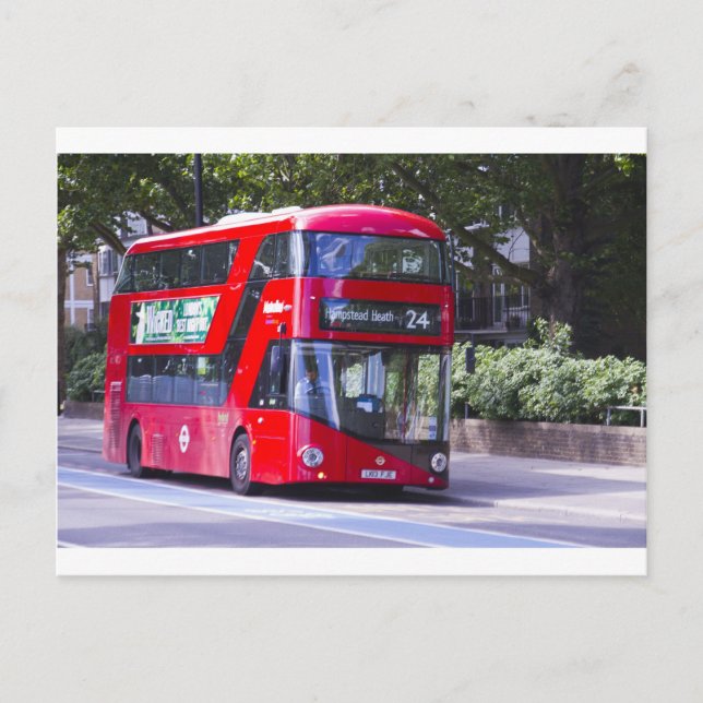 Postal Nuevo autobús del rojo de Londres (Anverso)