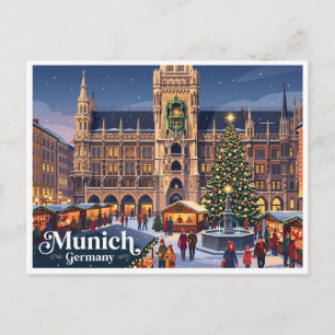 Postal Nuevo Ayuntamiento Múnich Alemania
