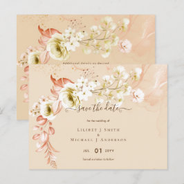 Postal ¡NUEVO! Boda Floral Boho Save Fates