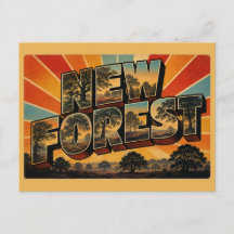 Nuevo Bosque Arte de Viaje Vintage Inglaterra
