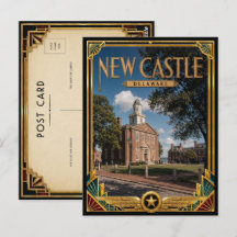 Nuevo Castillo Delaware Arte Deco Vintage Edad Dor