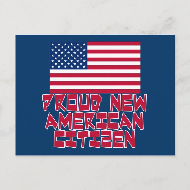 Postal Nuevo ciudadano americano orgulloso (Anverso)