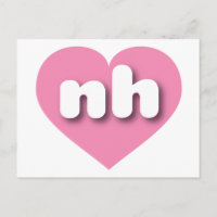 Nuevo corazón rosado de Hampshire - Amo Nh