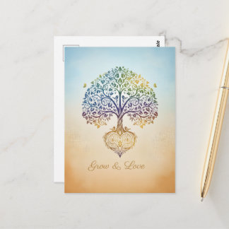 Postal Nuevo diseño de crecimiento y amor
