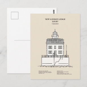 Postal Nuevo faro de London Ledge - Connecticut - SBD