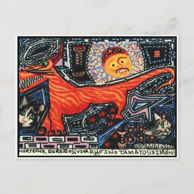 Postal Nuevo gatos de perro malvado del tigre de Tasmania (Anverso)