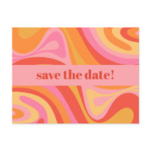 Nuevo Groove Retro Resumen Rosa y Naranja