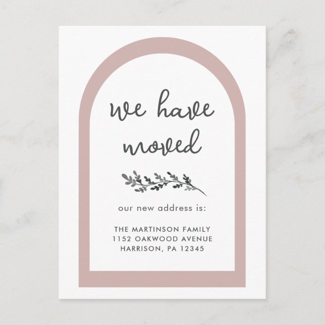 Postal Nuevo guión moderno de dirección con sencillo botá (Anverso)