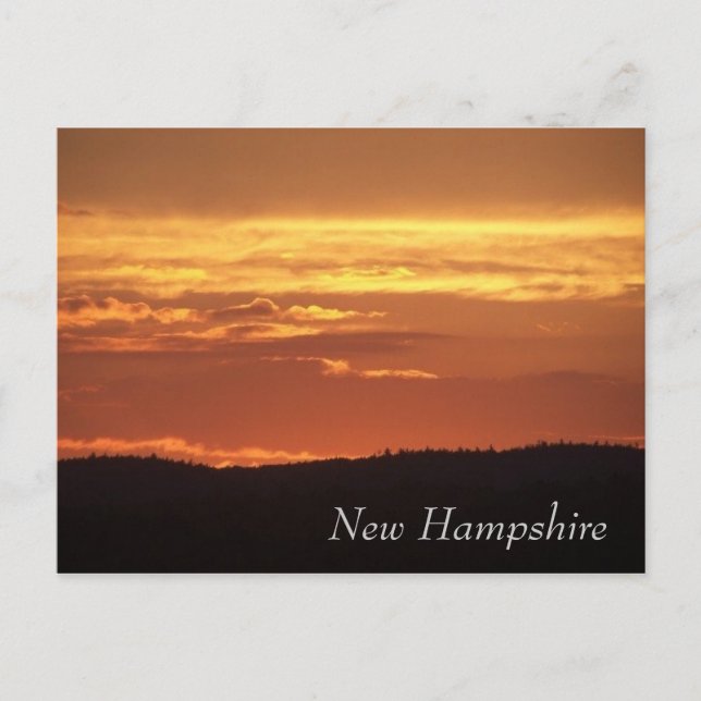 Postal Nuevo Hampshire Sunset (Anverso)