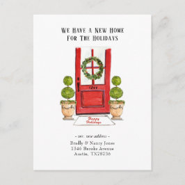 Postal Nuevo hogar para las vacaciones en movimiento Post