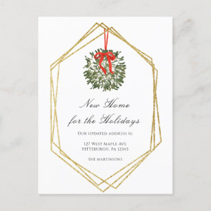 Postal Nuevo hogar para los Navidades de vacaciones Cambi