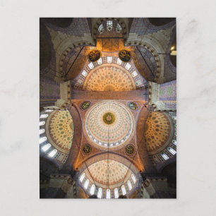 Postal Nuevo interior de mezquita en Estambul