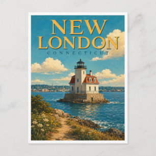 Postal Nuevo Londres Connecticut Ledge Lighthouse GeoSaga