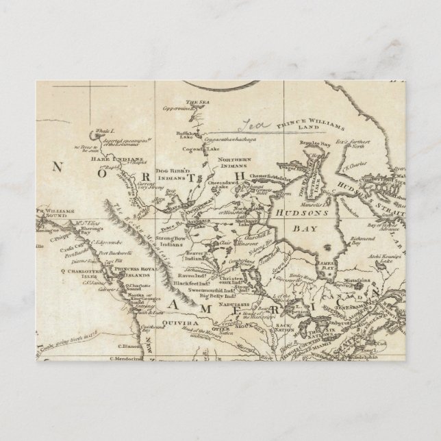 Postal Nuevo mapa de América del Norte (Anverso)