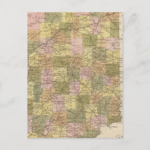 Postal Nuevo Mapa De Indiana