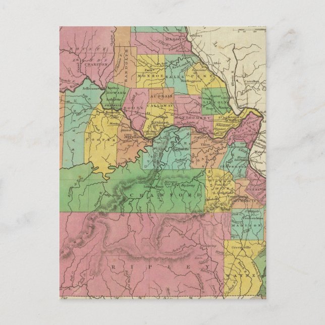 Postal Nuevo Mapa De Misuri (Anverso)