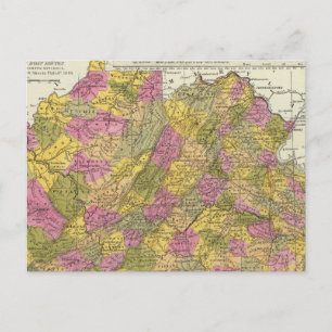 Postal Nuevo Mapa De Virginia