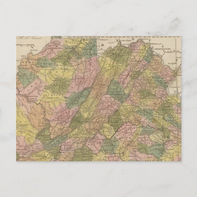 Postal Nuevo Mapa De Virginia (Anverso)