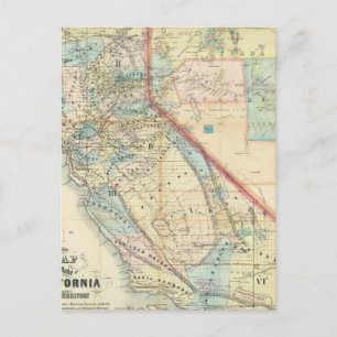 Postal Nuevo mapa del estado de California