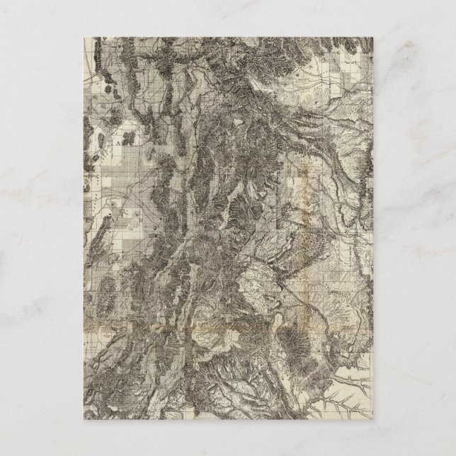 Postal Nuevo mapa seccional y topográfico de Utah en Occi (Anverso)