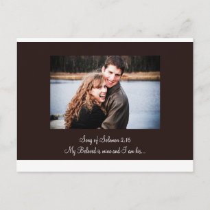 Postal nuevo marrón, para la invitación, Canción de Salom