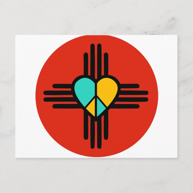 Postal Nuevo México, amor, paz (Anverso)