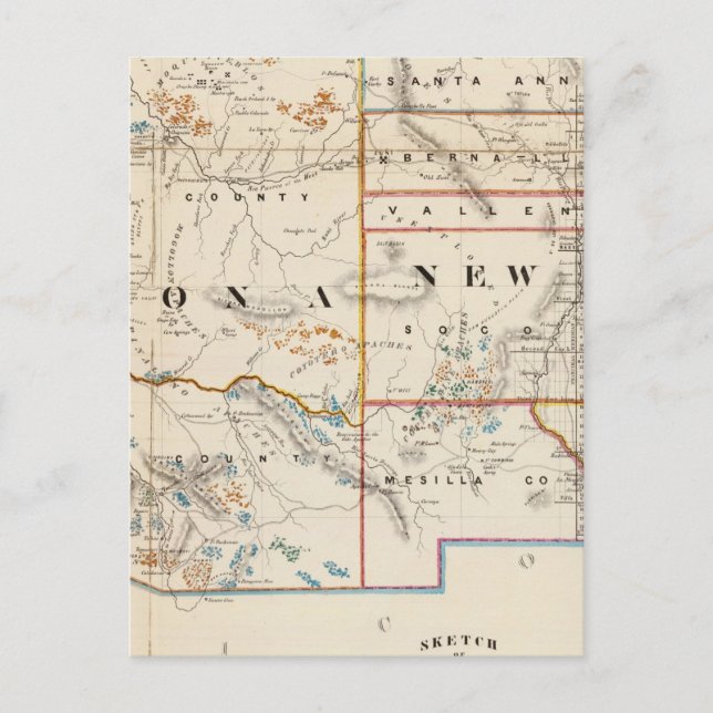Postal Nuevo México, Arizona (Anverso)