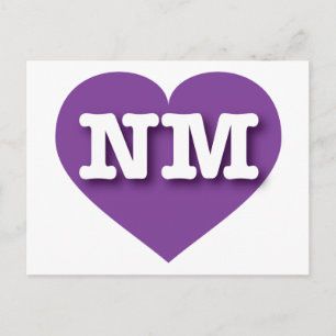 Postal Nuevo México Corazón Púrpura - Amo NM