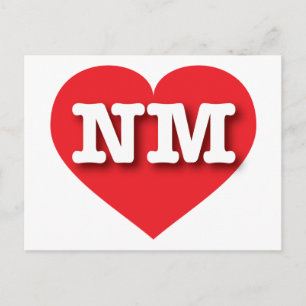 Postal Nuevo México Corazón Rojo - Amo NM