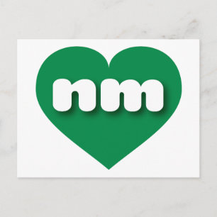Postal Nuevo México corazón verde - Amo el nm