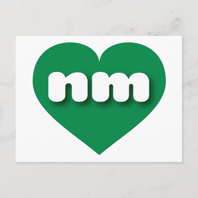Postal Nuevo México corazón verde - Amo el nm (Anverso)