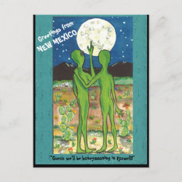 Postal Nuevo México Roswell Aliens Fun Designer Postcard