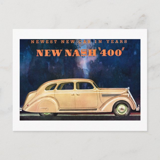 Postal Nuevo Nash 400 - Nuevo coche nuevo en años - Vinta (Anverso)