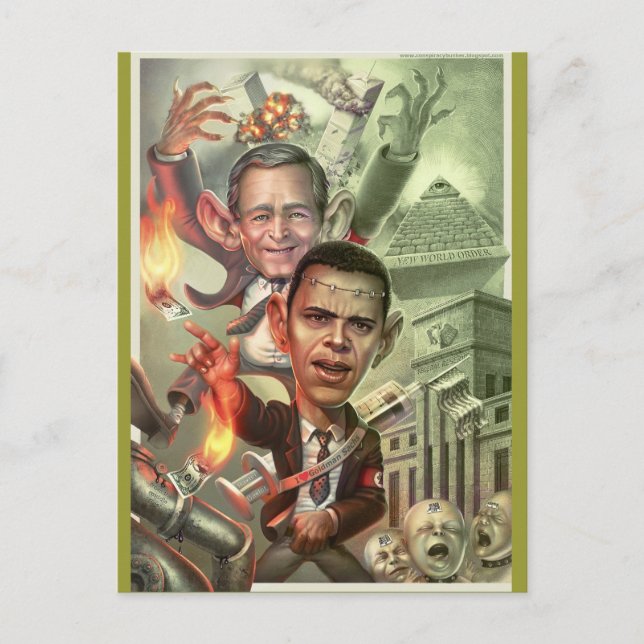 Postal Nuevo orden mundial (Anverso)