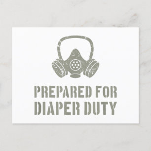 Postal Nuevo Padre Preparado Para Diaper Duty Funny