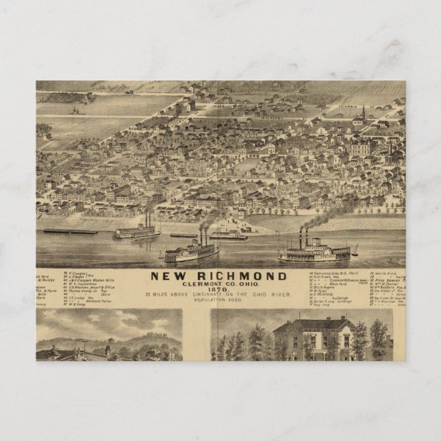 Postal Nuevo Richmond, Ohio (Anverso)