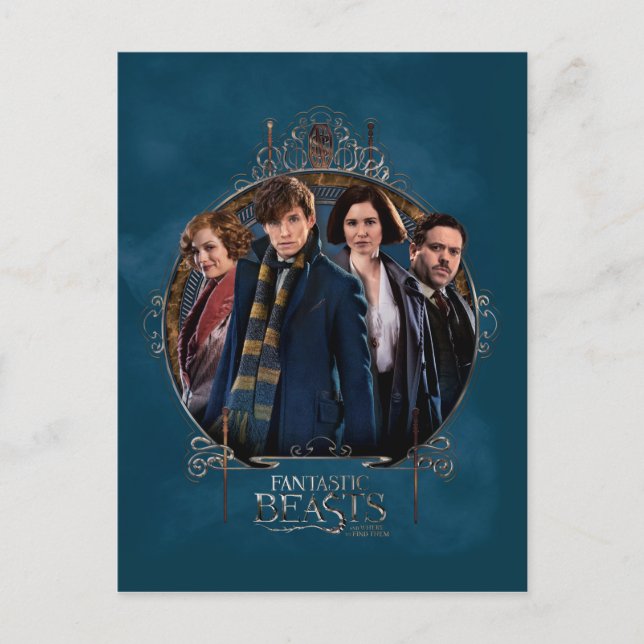 Postal NUEVO SCAMANDER™ y marco Art Nouveau de la empresa (Anverso)
