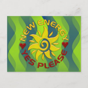 Postal NUEVO SOL ENERGÉTICO olas verdes