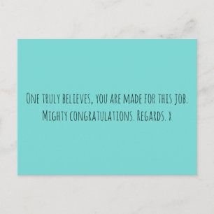 Postal Nuevo trabajo