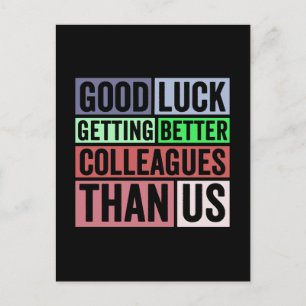 Postal Nuevo trabajo divertido   Despedida compañero de t