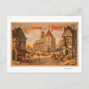 Postal Nuevo y magnífico Fausto Nuremberg Poster alemán