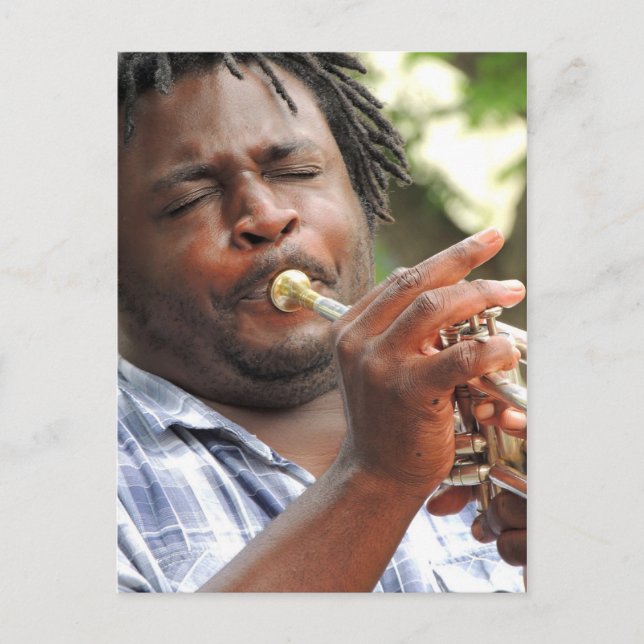 POSTAL NUEVOS ORLEANOS JAZZ SAX0PHONE POSTCARDS (Anverso)