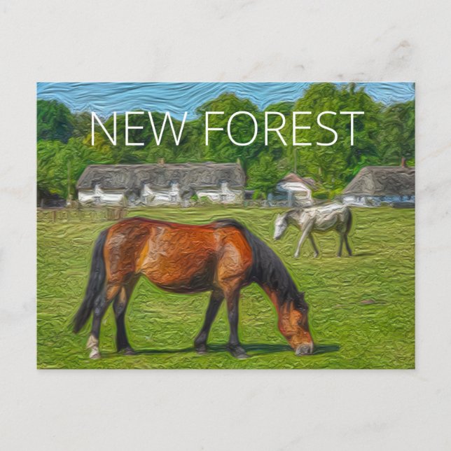 Postal Nuevos ponis forestales (Anverso)