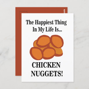 Postal Nugget de pollo Comida rápida Graciosa Pollo Nugge
