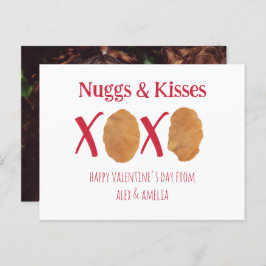 Postal Nuggs y besos nuggets de pollo Pun Valentine Photo