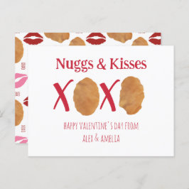 Postal Nuggs y besos nuggets de pollo Punny Valentine