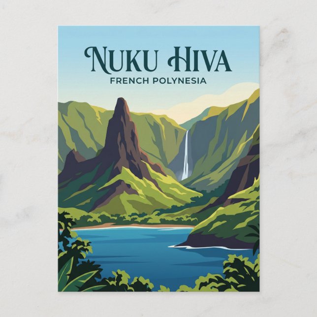 Postal Nuku Hiva Polinesia Francesa (Anverso)